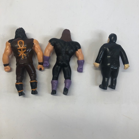1997 WWF Just Toys Bend-Ems Undertaker Mankind Paul Bearer Wrestling Figs - Picture 8 of 16